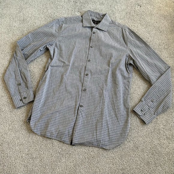 John Varvatos Other - * John Varvatos Slim Fit 100% Cotton Long Sleeve Checks Shirt 15.5 34/35 - M1627